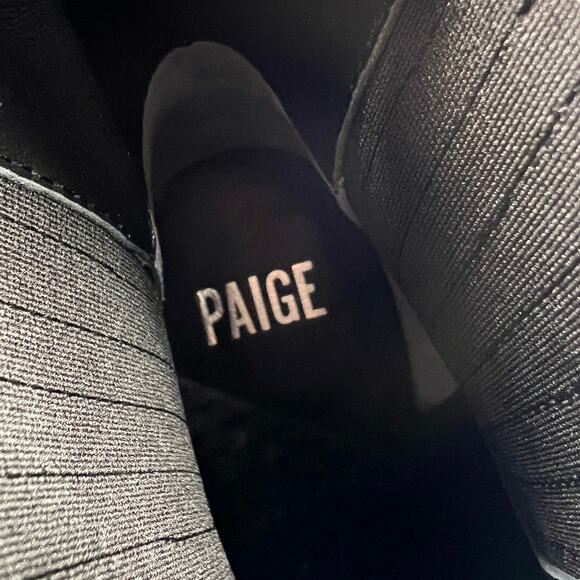 PAIGE Laney Suede Western Boot Womens 9 Black Pointed Toe Black Heel Cowboy NEW - Picture 8 of 10